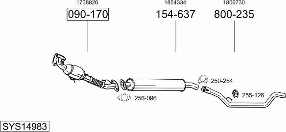 Bosal SYS14983 - Impianto gas scarico autozon.pro