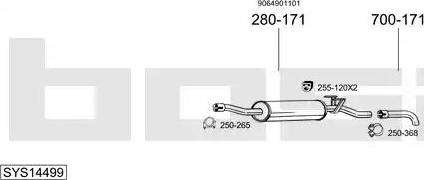 Bosal SYS14499 - Impianto gas scarico autozon.pro