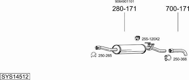 Bosal SYS14512 - Impianto gas scarico autozon.pro