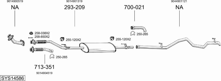 Bosal SYS14586 - Impianto gas scarico autozon.pro