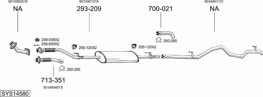 Bosal SYS14580 - Impianto gas scarico autozon.pro