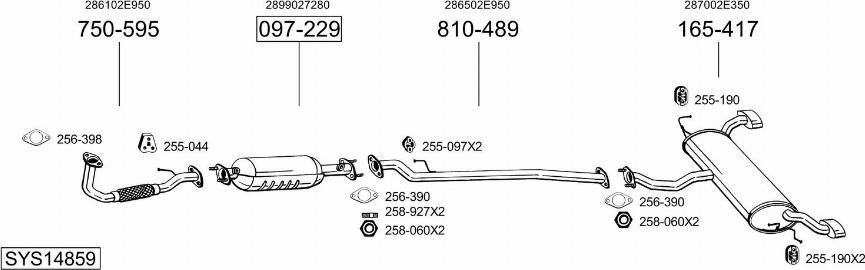 Bosal SYS14859 - Impianto gas scarico autozon.pro