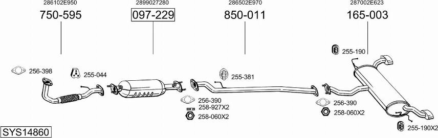 Bosal SYS14860 - Impianto gas scarico autozon.pro