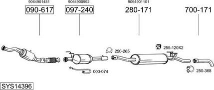 Bosal SYS14396 - Impianto gas scarico autozon.pro