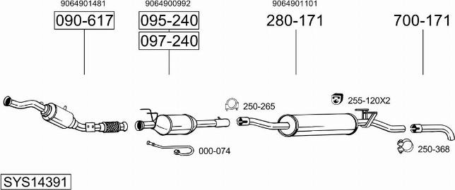 Bosal SYS14391 - Impianto gas scarico autozon.pro