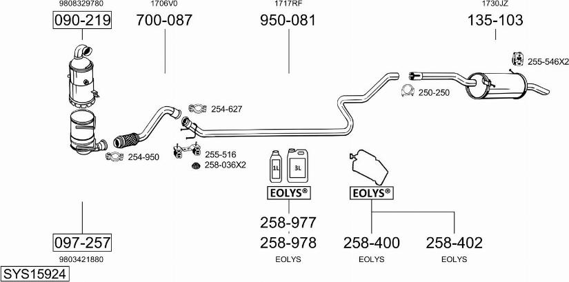 Bosal SYS15924 - Impianto gas scarico autozon.pro