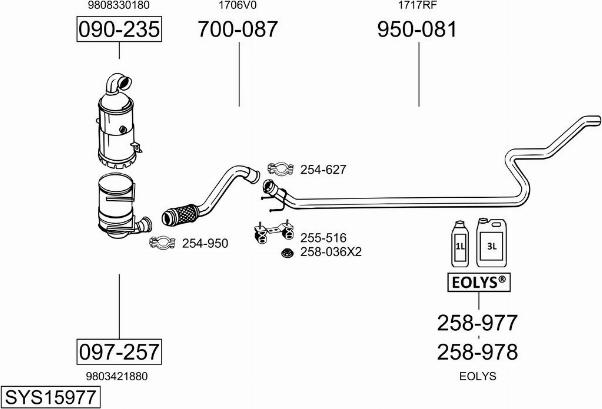 Bosal SYS15977 - Impianto gas scarico autozon.pro