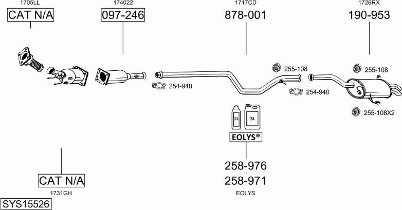 Bosal SYS15526 - Impianto gas scarico autozon.pro