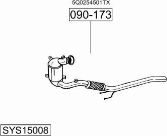 Bosal SYS15008 - Impianto gas scarico autozon.pro