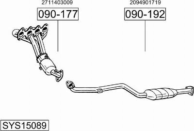 Bosal SYS15089 - Impianto gas scarico autozon.pro