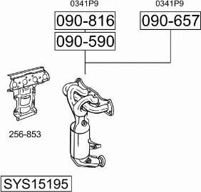 Bosal SYS15195 - Impianto gas scarico autozon.pro