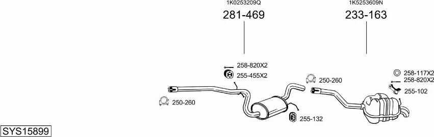 Bosal SYS15899 - Impianto gas scarico autozon.pro