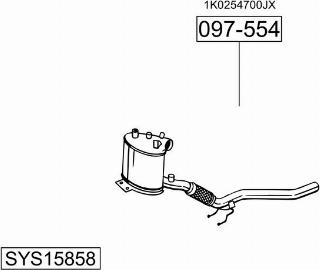 Bosal SYS15858 - Impianto gas scarico autozon.pro