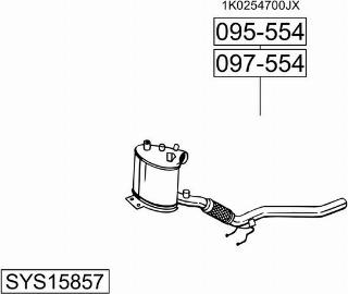 Bosal SYS15857 - Impianto gas scarico autozon.pro