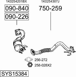 Bosal SYS15384 - Impianto gas scarico autozon.pro