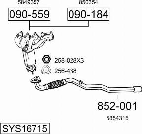 Bosal SYS16715 - Impianto gas scarico autozon.pro