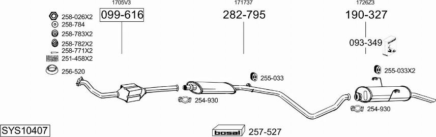 Bosal SYS10407 - Impianto gas scarico autozon.pro