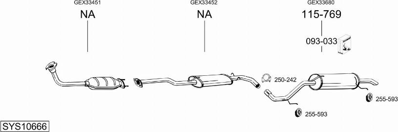 Bosal SYS10666 - Impianto gas scarico autozon.pro