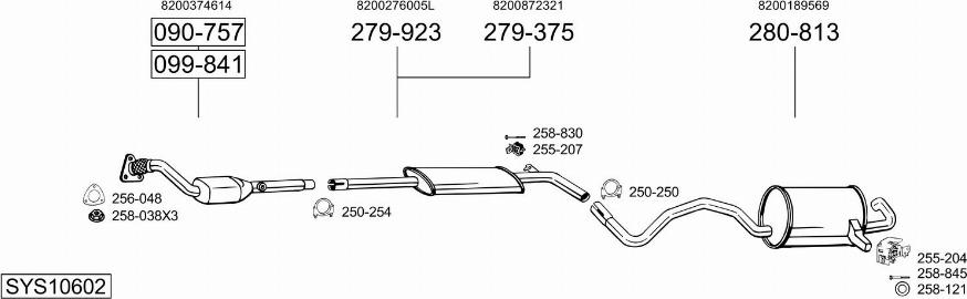 Bosal SYS10602 - Impianto gas scarico autozon.pro