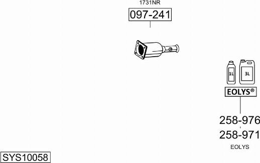 Bosal SYS10058 - Impianto gas scarico autozon.pro