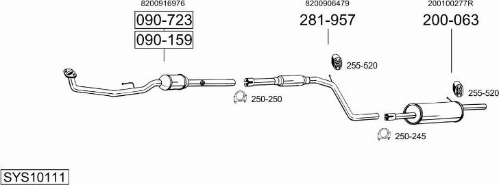 Bosal SYS10111 - Impianto gas scarico autozon.pro