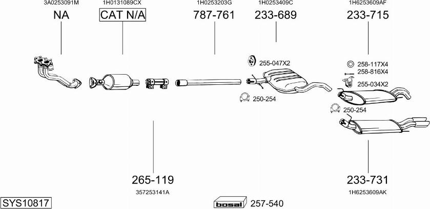 Bosal SYS10817 - Impianto gas scarico autozon.pro