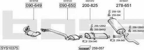 Bosal SYS10375 - Impianto gas scarico autozon.pro