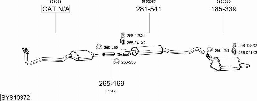 Bosal SYS10372 - Impianto gas scarico autozon.pro