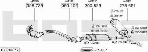 Bosal SYS10377 - Impianto gas scarico autozon.pro