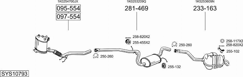 Bosal SYS10793 - Impianto gas scarico autozon.pro