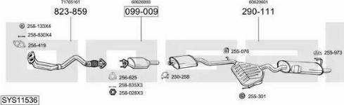 Bosal SYS11536 - Impianto gas scarico autozon.pro