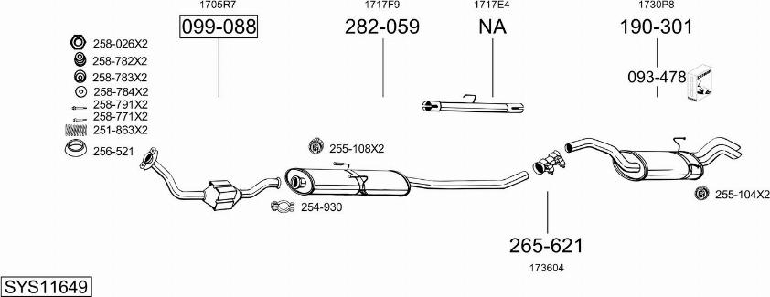 Bosal SYS11649 - Impianto gas scarico autozon.pro