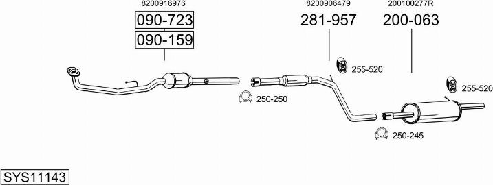 Bosal SYS11143 - Impianto gas scarico autozon.pro