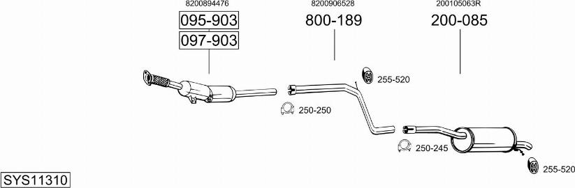 Bosal SYS11310 - Impianto gas scarico autozon.pro