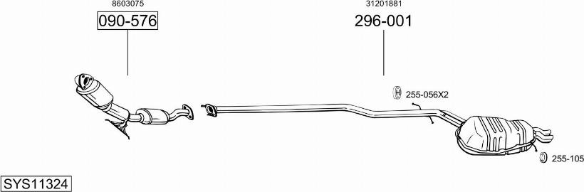 Bosal SYS11324 - Impianto gas scarico autozon.pro