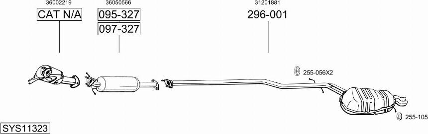 Bosal SYS11323 - Impianto gas scarico autozon.pro