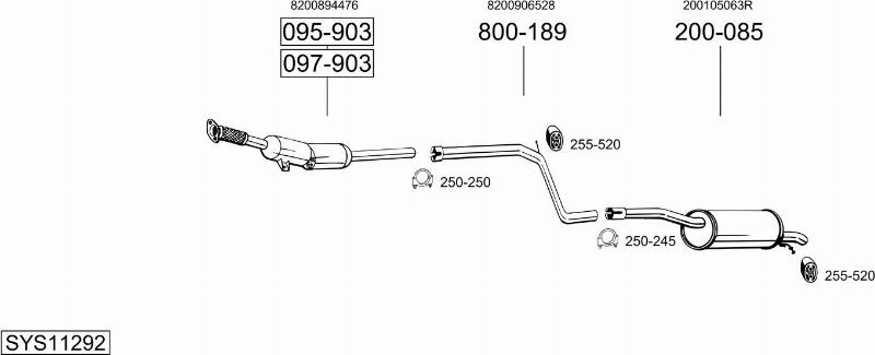 Bosal SYS11292 - Impianto gas scarico autozon.pro