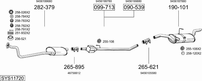 Bosal SYS11720 - Impianto gas scarico autozon.pro