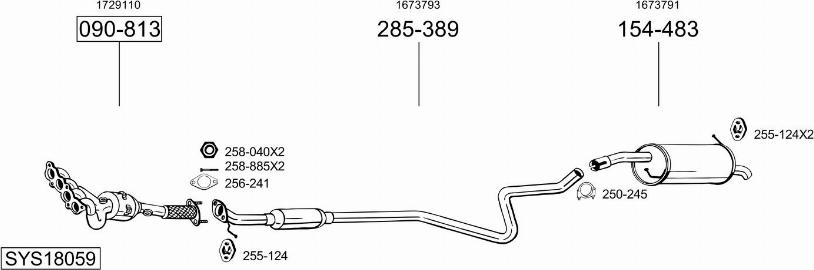 Bosal SYS18059 - Impianto gas scarico autozon.pro