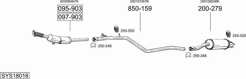 Bosal SYS18018 - Impianto gas scarico autozon.pro