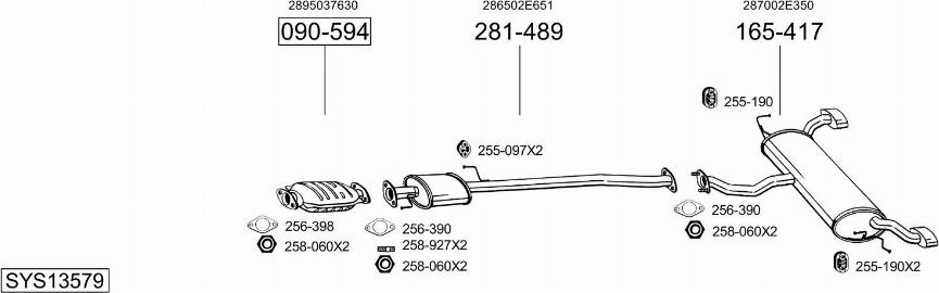 Bosal SYS13579 - Impianto gas scarico autozon.pro