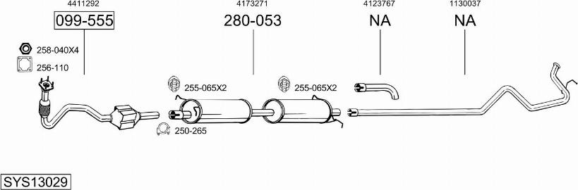 Bosal SYS13029 - Impianto gas scarico autozon.pro