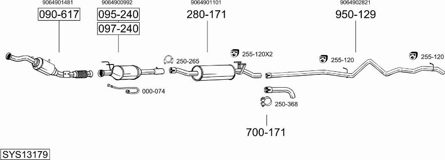 Bosal SYS13179 - Impianto gas scarico autozon.pro