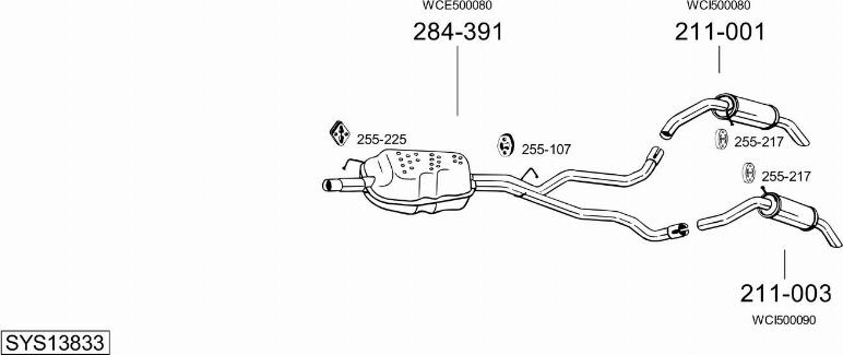 Bosal SYS13833 - Impianto gas scarico autozon.pro