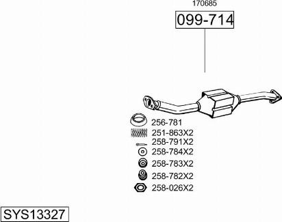 Bosal SYS13327 - Impianto gas scarico autozon.pro