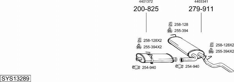 Bosal SYS13289 - Impianto gas scarico autozon.pro