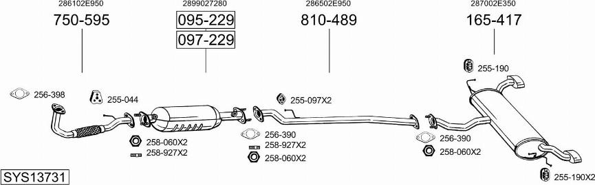 Bosal SYS13731 - Impianto gas scarico autozon.pro