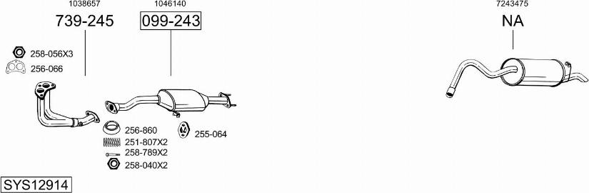 Bosal SYS12914 - Impianto gas scarico autozon.pro