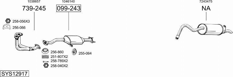 Bosal SYS12917 - Impianto gas scarico autozon.pro