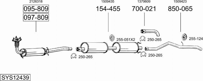 Bosal SYS12439 - Impianto gas scarico autozon.pro